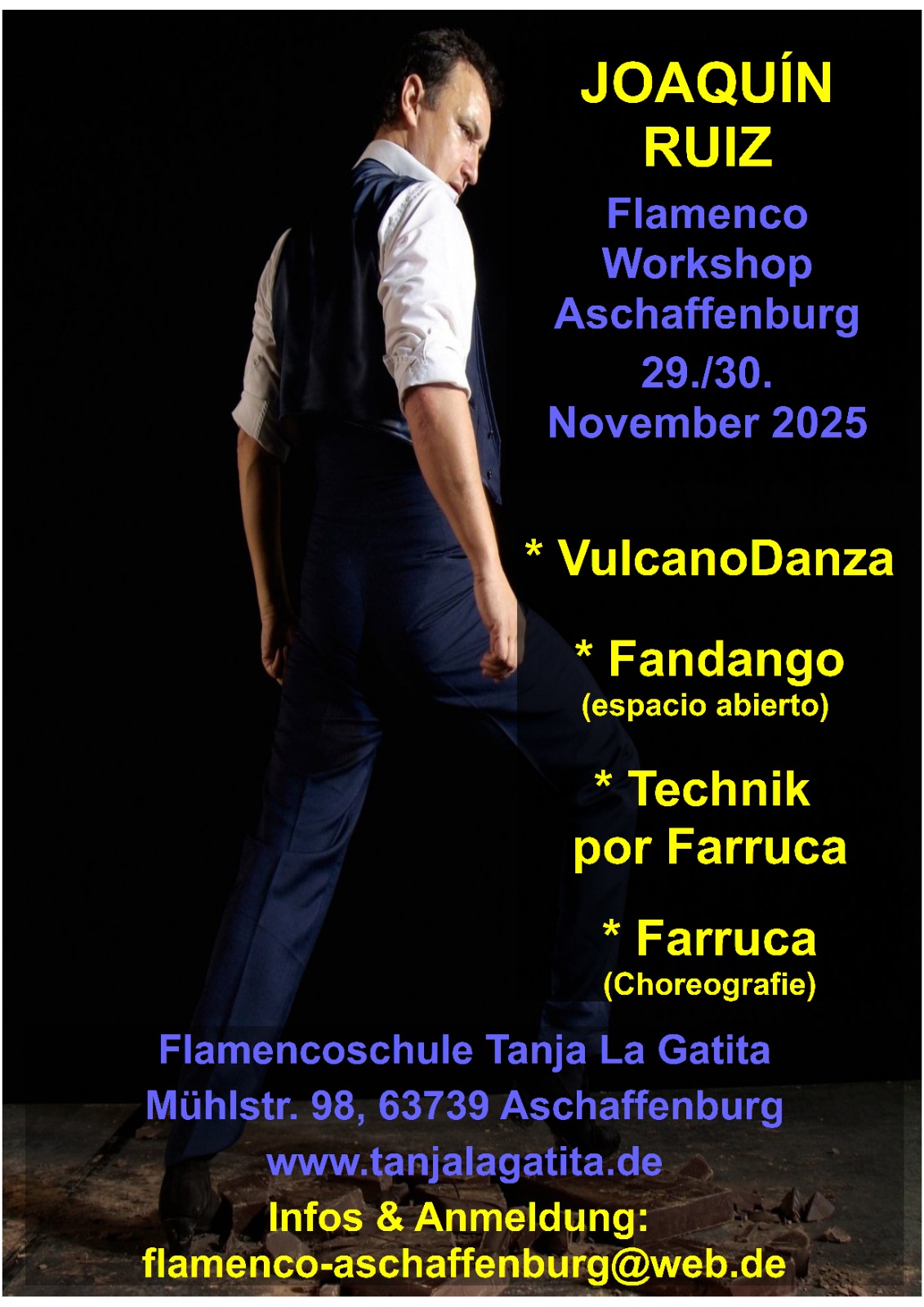 29-30 Noviembre 2025 Aschafenburg  Flamenco Shule La Gatita  www.tanjalagatita.deflamenco-aschaffenburg@web.de